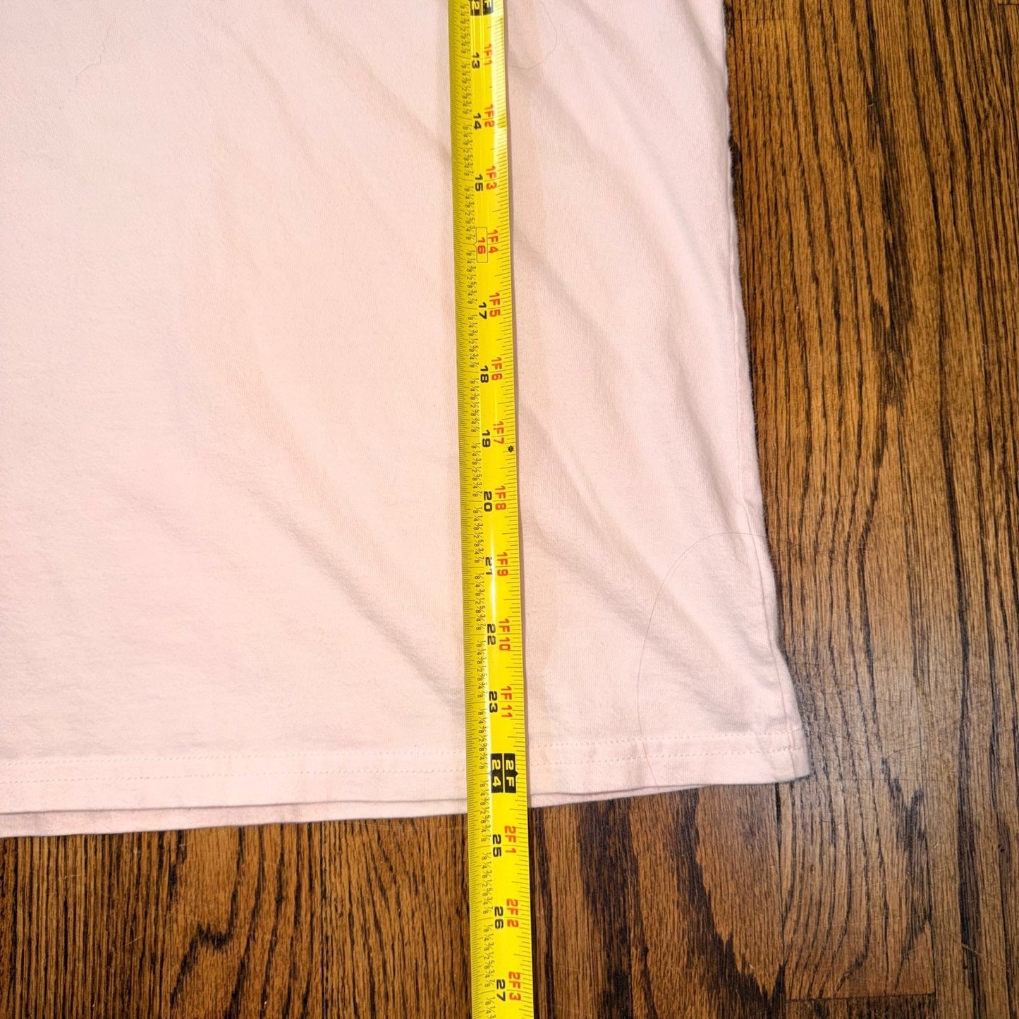 Vans Classic Fit Wave Graphic T-Shirt Checkerboard Logo Small Peach Pink