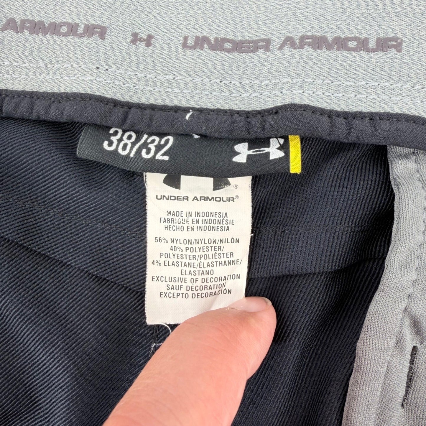 Under Armour Match Play Golf Pants Straight Leg Performance Stretch 38x32 Black
