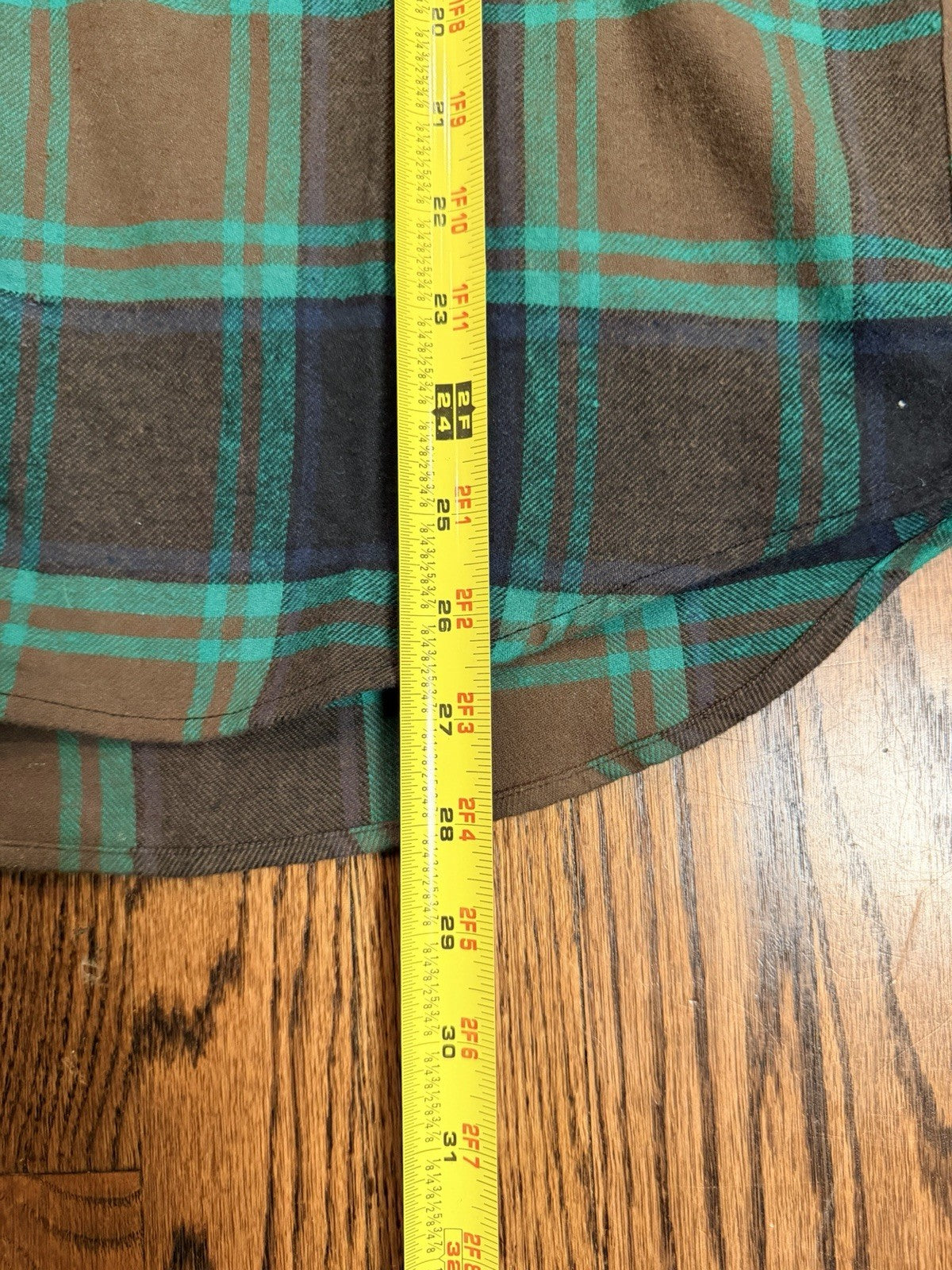 Natural Blue By Visitor Shirt Mens Green Brown Plaid Flannel Button Casual Top