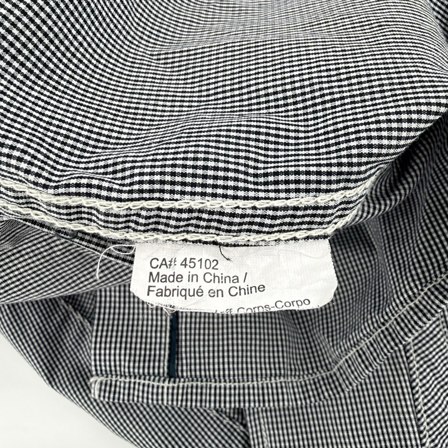 Scotch & Soda Micro Gingham Button Down Shirt Slim Fit Black White Large Mens