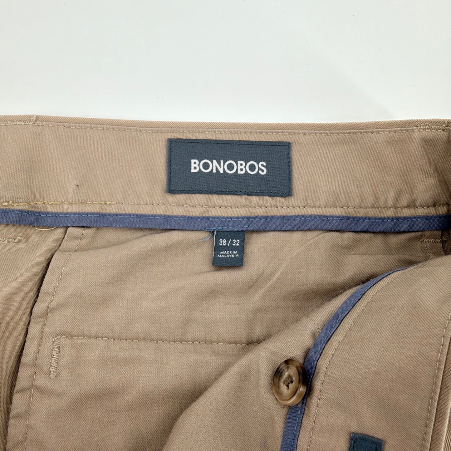 Bonobos Weekday Warrior Tailored Fit Dress Pants 40x31 Tan Khaki Business Casual