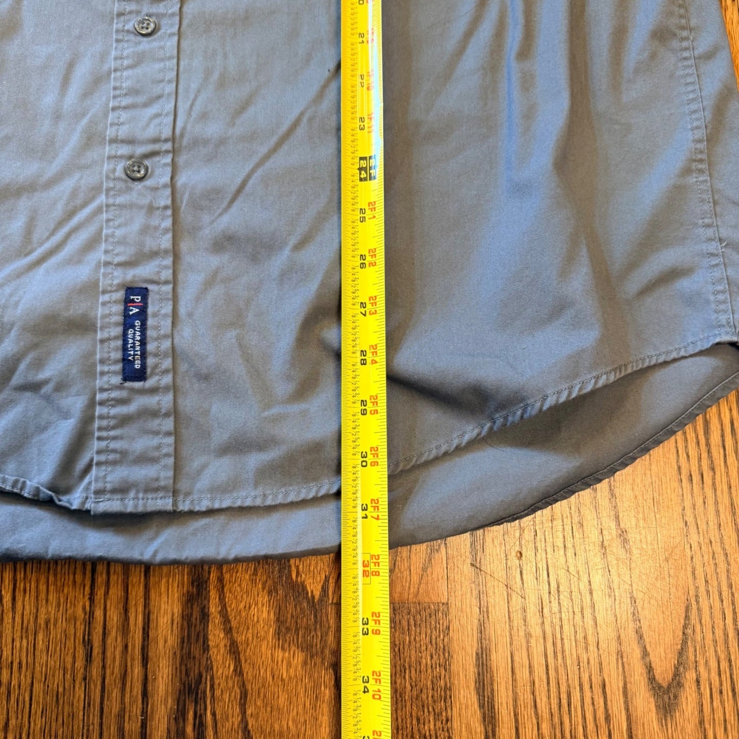 Port Authority Short Sleeve Button Down Work Shirt XL Blue General Plastics
