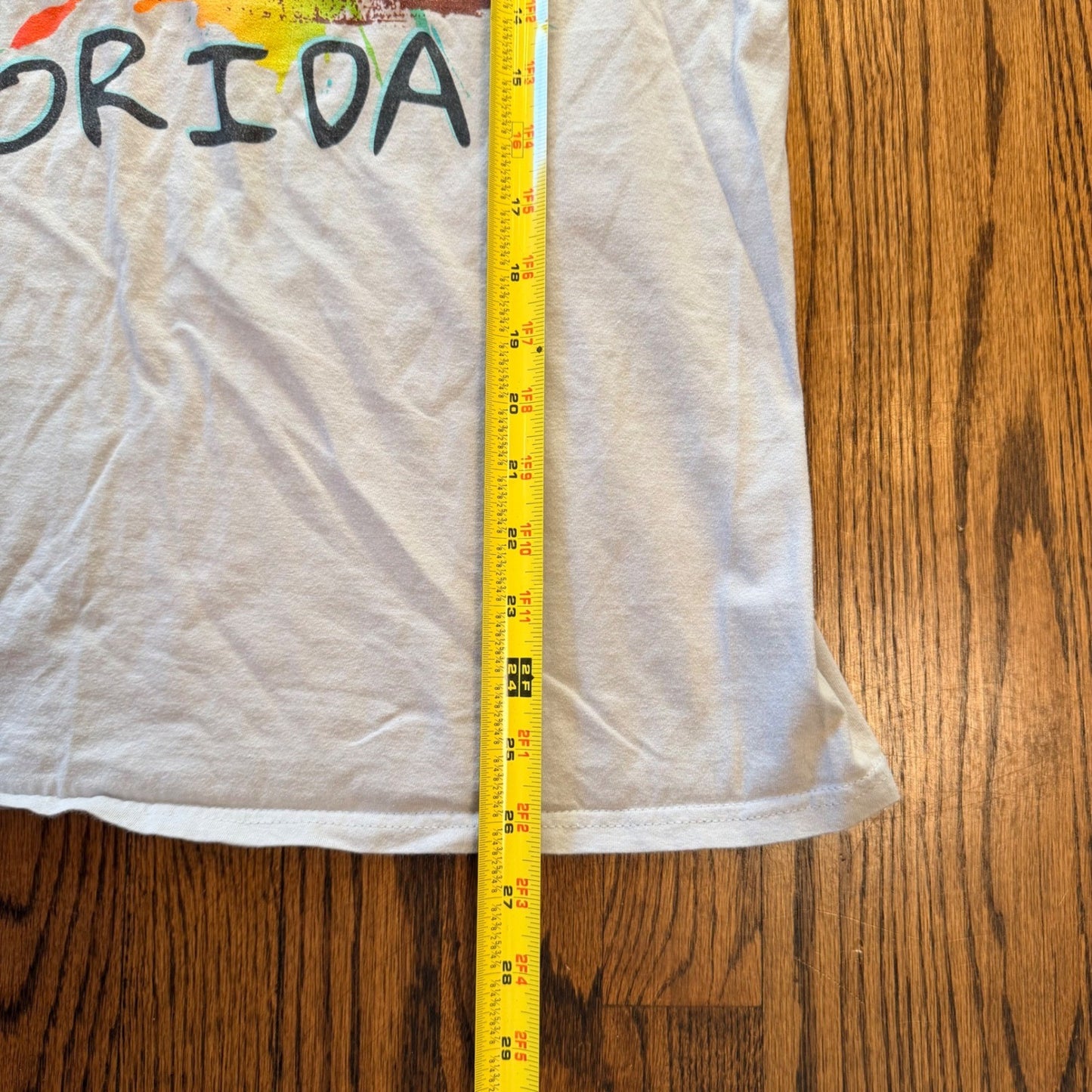 Unbranded Florida Souvenir T-Shirt Palm Tree Graphic Large White