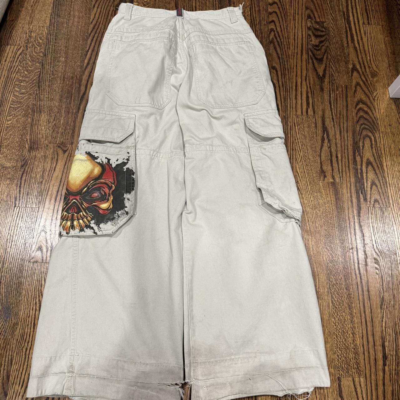 JNCO “Skull” Khaki Cargo Pants | 90s Vintage Wide-Leg – The Attic