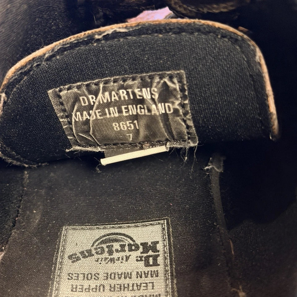 Dr. Martens 8651 Chunky Oxford Shoes Brown Leather Made in England Size 7