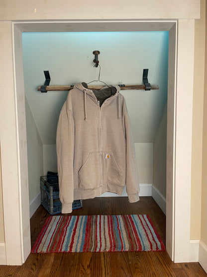 Carhartt Full-Zip Hoodie – Light Brown Sherpa-Lined Workwear Hoodie| The Attic Clothing