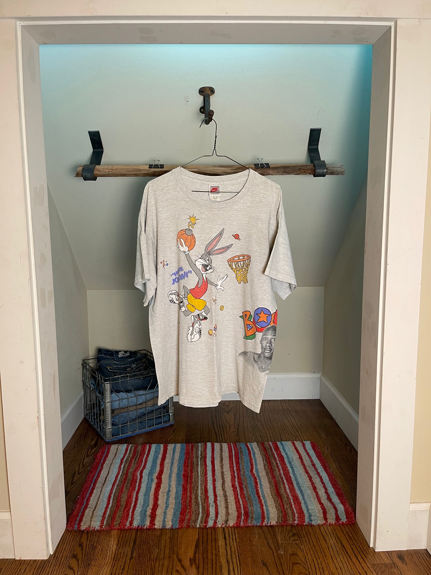 Nike Jordan Space Jam Tee | 90s Vintage Looney Tunes - Grey | The Attic