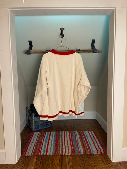 Vintage Inn at Spanish Head Crewneck Sweatshirt – Cream & Red Retro Pullover | The Attic Clothing