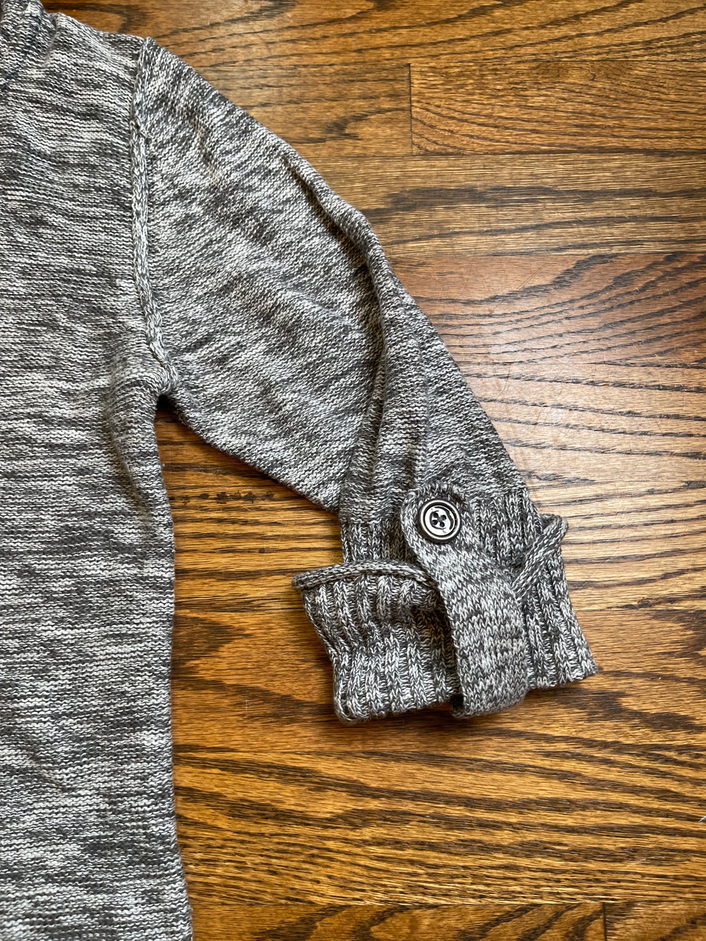 Roxy Heathered Knit Hoodie Tunic – Grey Long Sleeve Pullover | The Attic Clothing