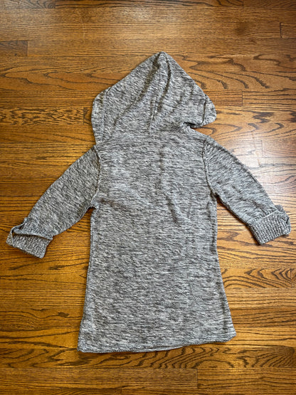 Roxy Heathered Knit Hoodie Tunic – Grey Long Sleeve Pullover | The Attic Clothing