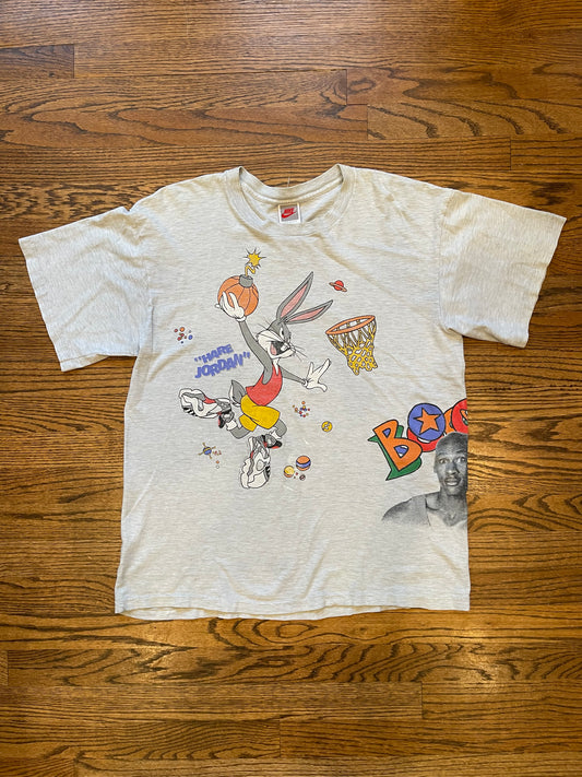 Vintage 90s Nike “Hare Jordan” Bugs Bunny T-Shirt Single Stitch XL Space Jam Era