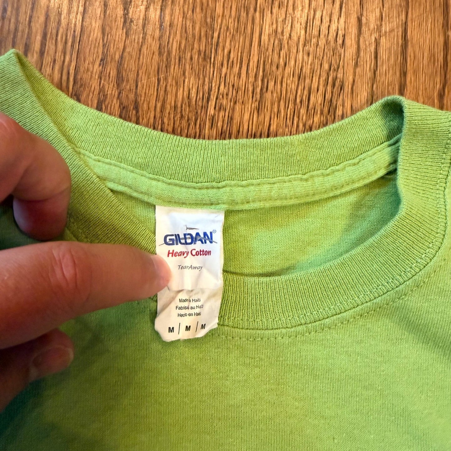 Gildan Sawtooth National Recreation Area Graphic T-Shirt Hiking Size M Green