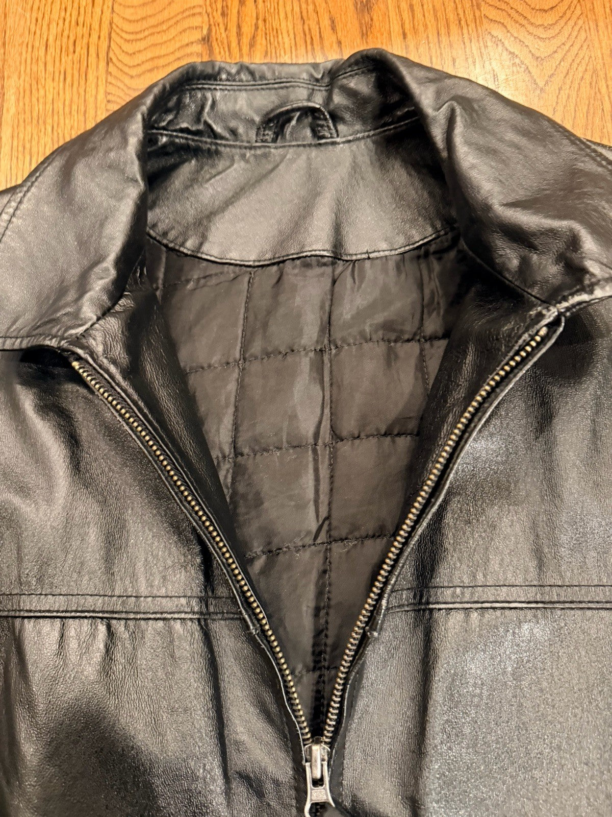 Men's Knightsbridge Leather Bomber Jacket Color Black Medium Genuine Leather