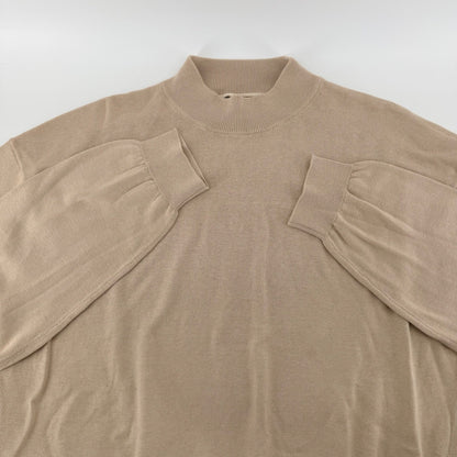 Pronto Uomo Silk Cotton Mock Neck Sweater Tall Knit Tan Beige 2XLT
