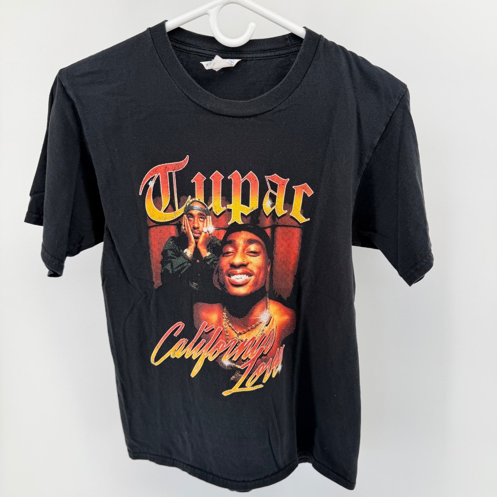 Port & Company Tupac California Love Graphic Rap Tee Streetwear Small Black
