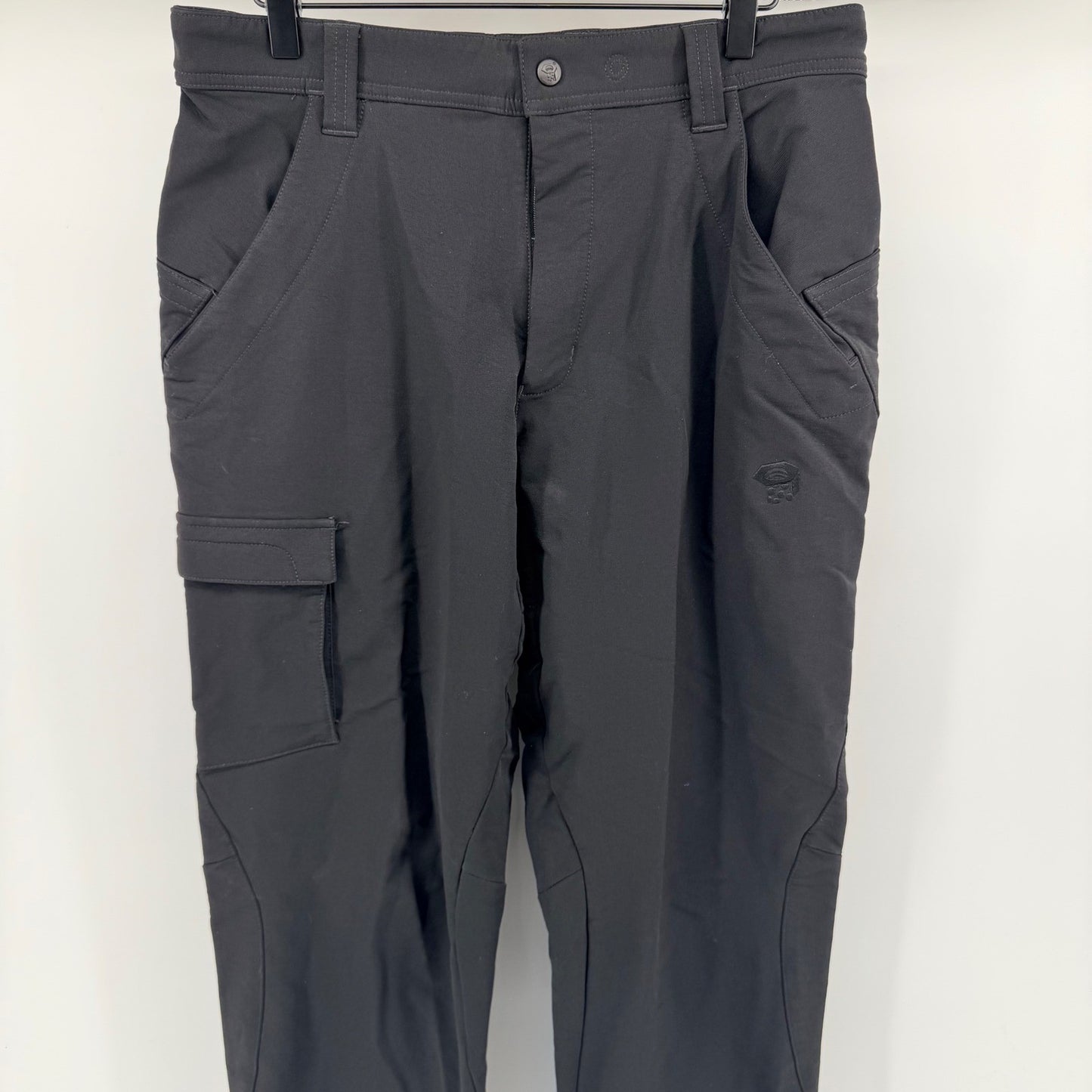 Mountain Hardwear Mens Technical Hiking Cargo Pants Softshell Black 34 Short