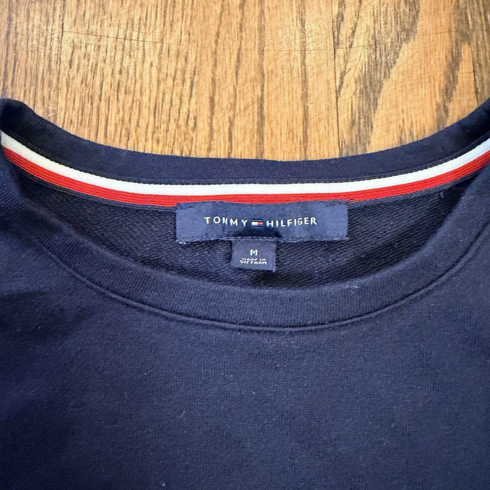 Tommy Hilfiger Women’s Mixed-Media Long Sleeve Sweatshirt Chili Pepper M
