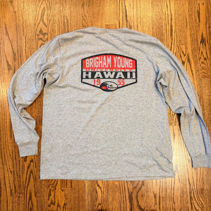 Russell Athletic BYUH Seasiders Long Sleeve T-Shirt XL Gray BYU Hawaii