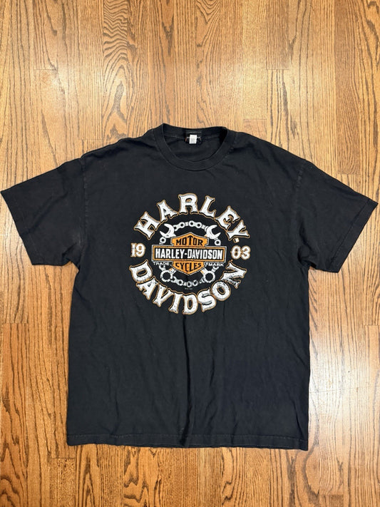 Harley Davison T-Shirt Men’s Size XL Whiskey Row Prescott  Az Black Short Sleeve