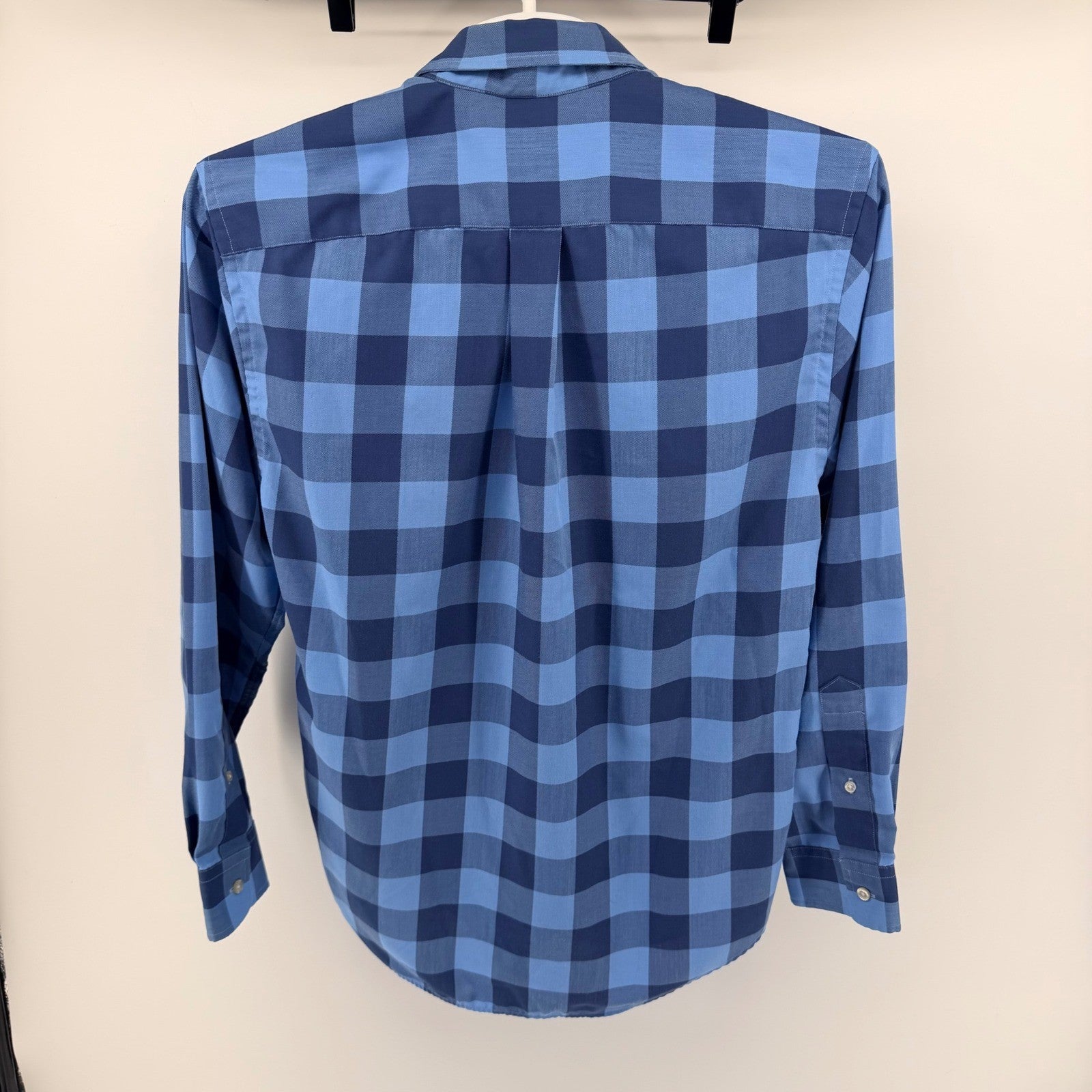 Vineyard Vines Performance Tucker Shirt Blue Buffalo Check Plaid Small 1W1954