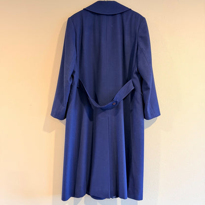 Pendleton Vintage Wool Double Breasted Long Coat Blue 100% Virgin Wool Size L