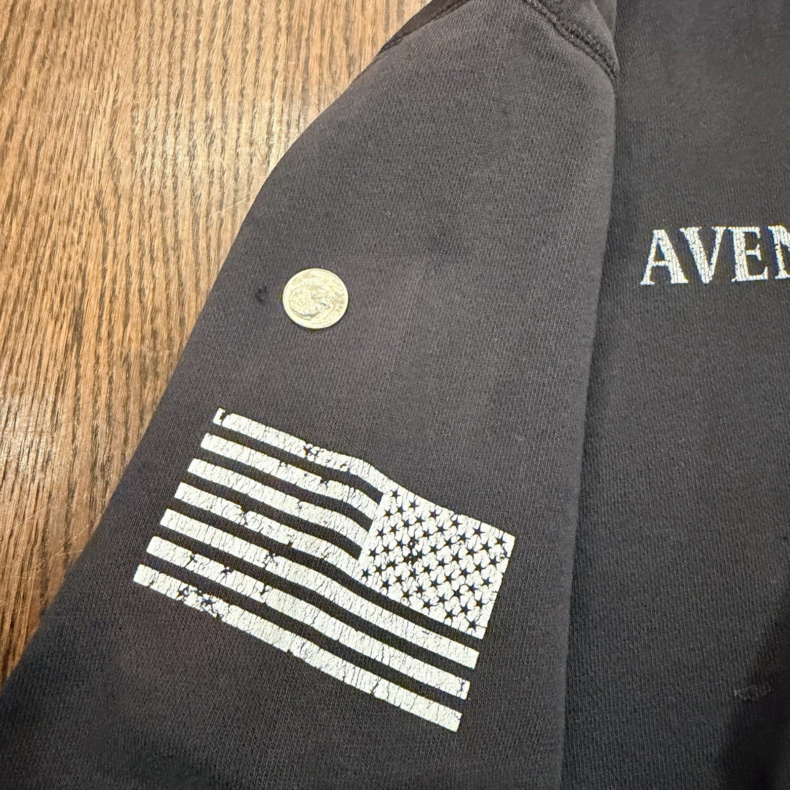 Avenger 5 147th Field Hospital Military Hoodie Large Black Pullover Sweatshirt