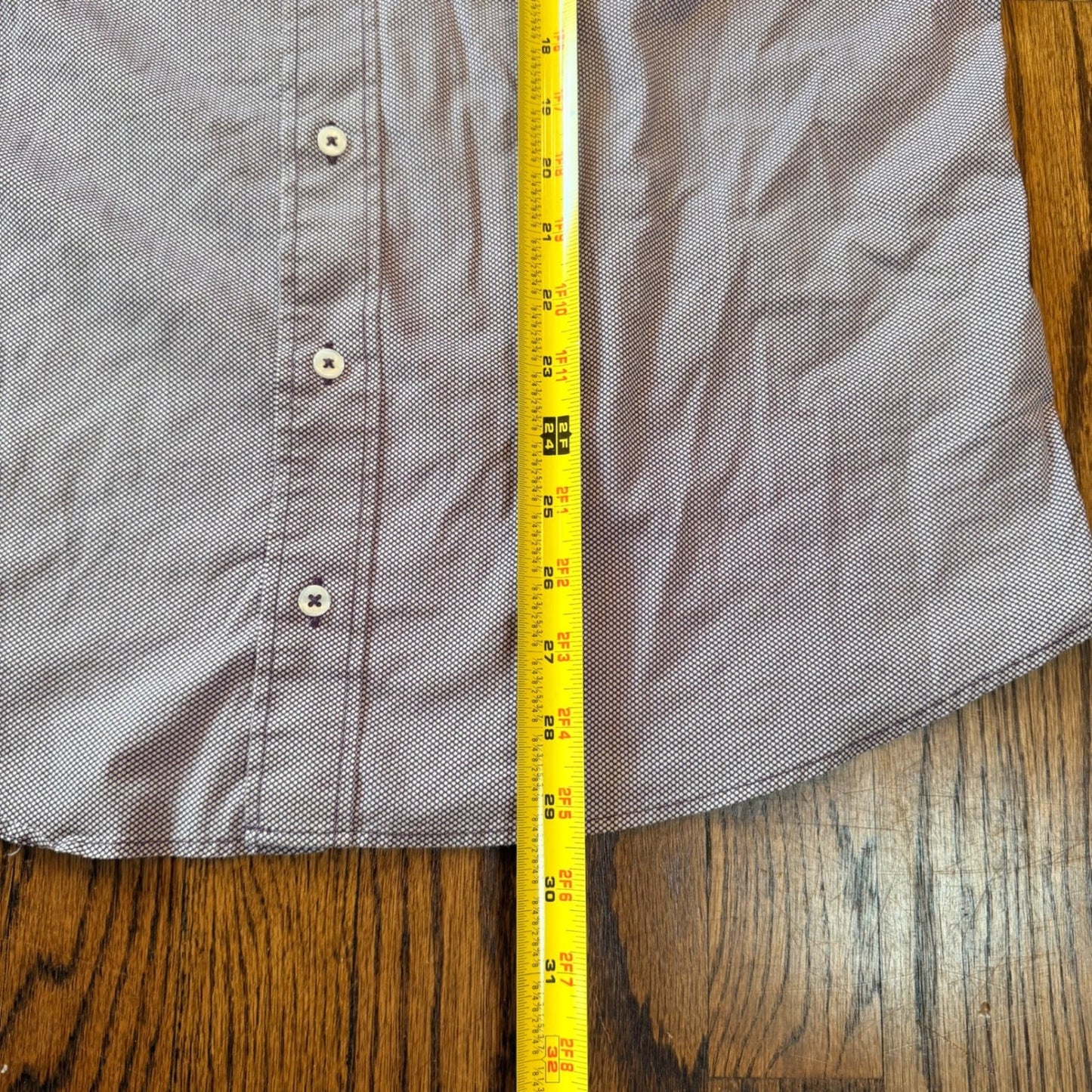 Nick Graham Modern Fit Dress Shirt Purple Micro Dot Stretch Size L 16-16.5 34/35