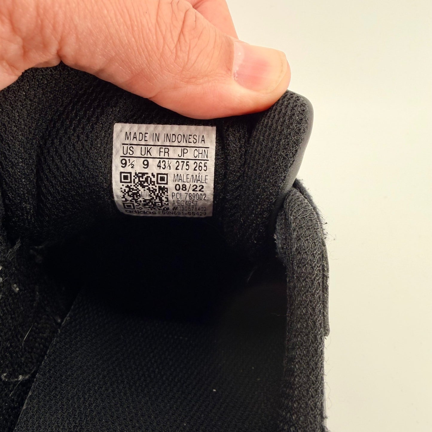 Adidas Superstar Triple Black Leather Shell Toe Sneakers Mens 9.5 Core Black