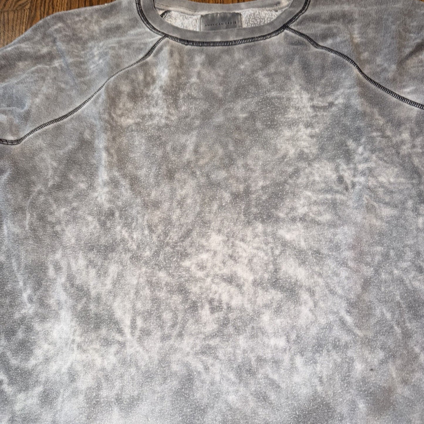 American Eagle Super Soft Jegging Fit Sweatshirt Gray Acid Washed Size M Boxy
