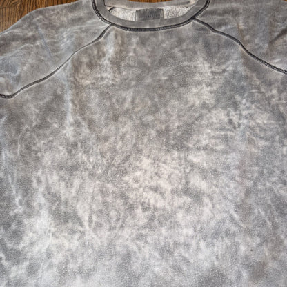 American Eagle Super Soft Jegging Fit Sweatshirt Gray Acid Washed Size M Boxy