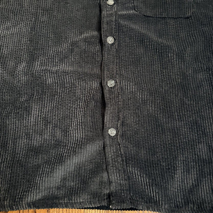 Forever 21 Casual Button Up Corduroy Shirt Black Size M men's