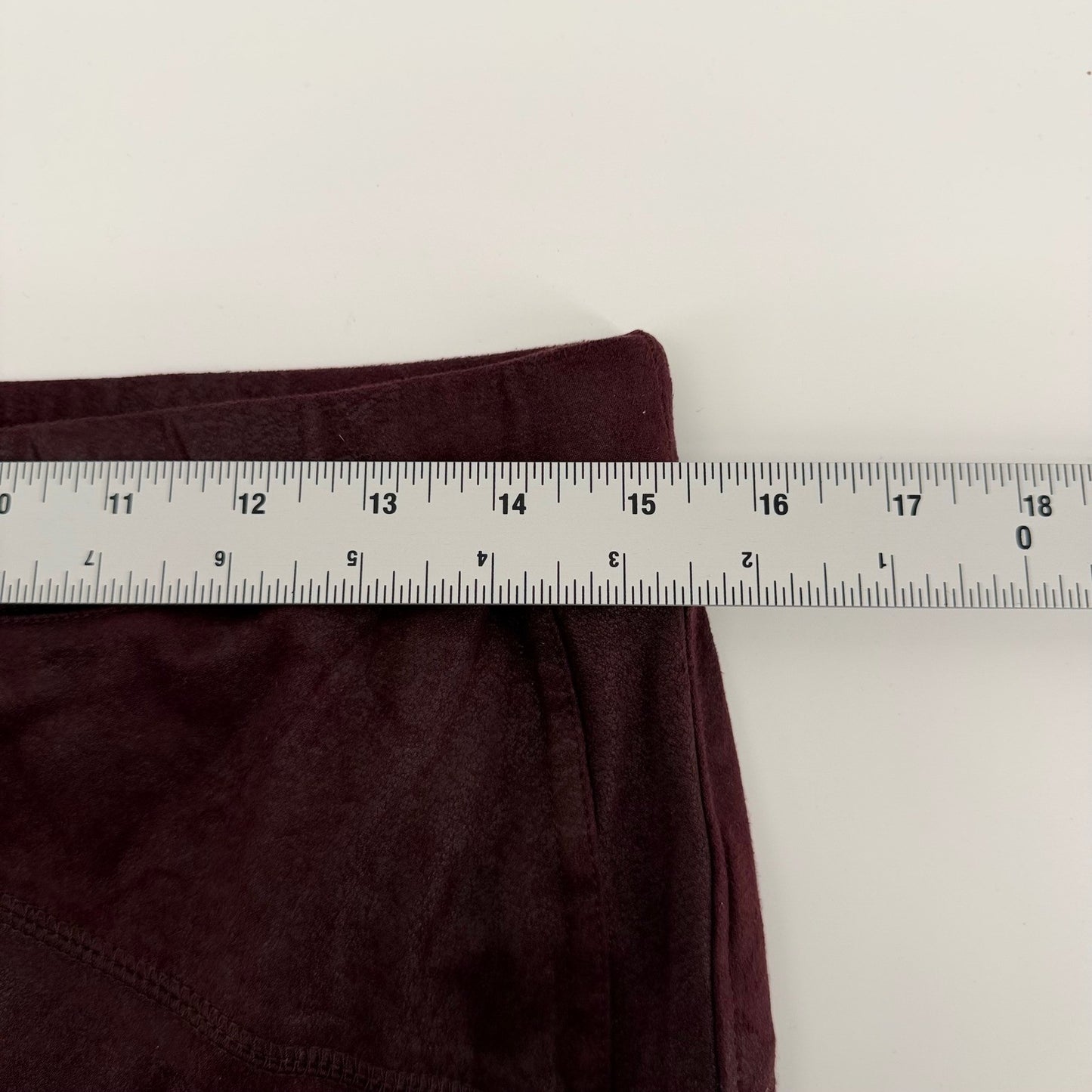 Free People Vegan Suede Moto Leggings Burgundy Wine High Rise Size M