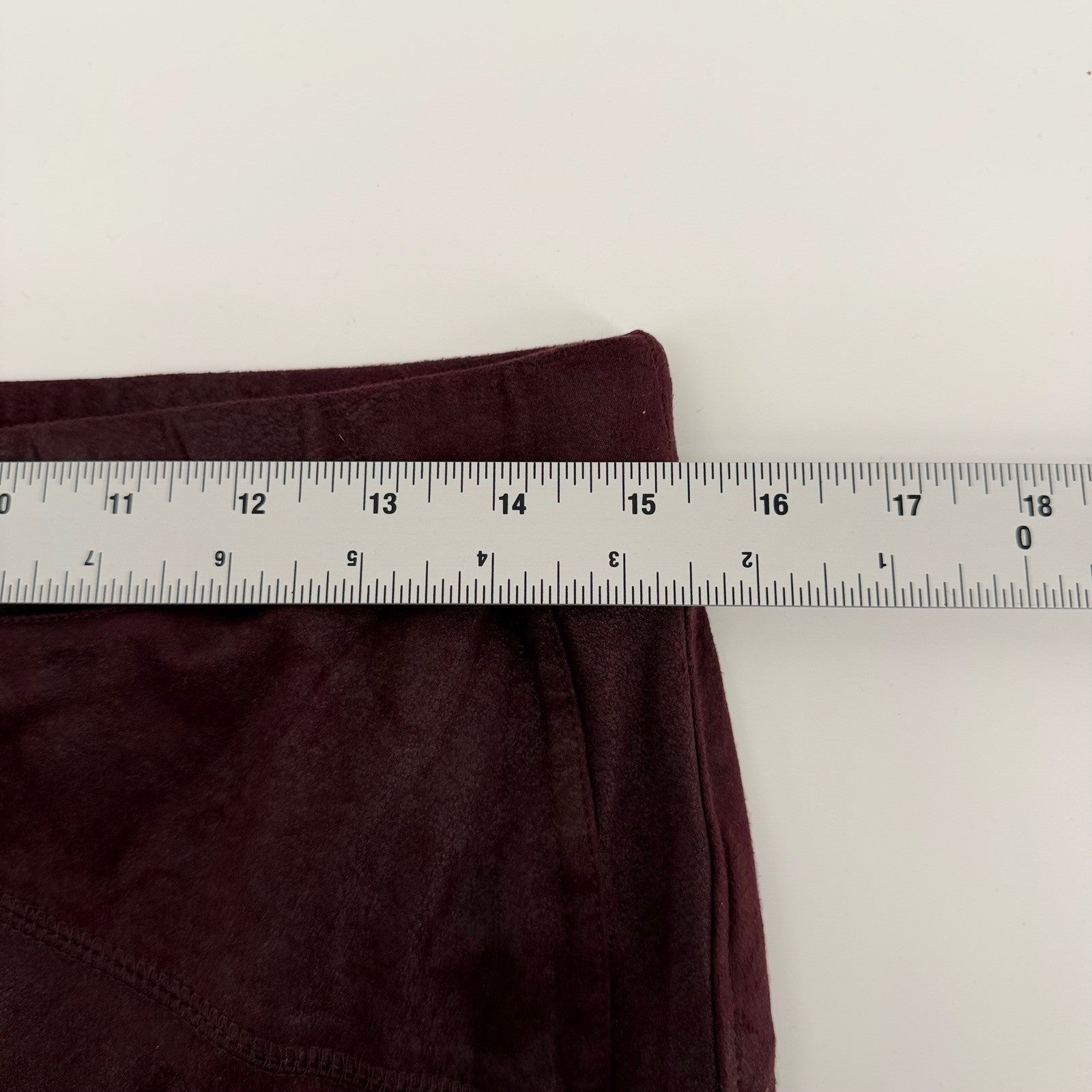 Free People Vegan Suede Moto Leggings Burgundy Wine High Rise Size M
