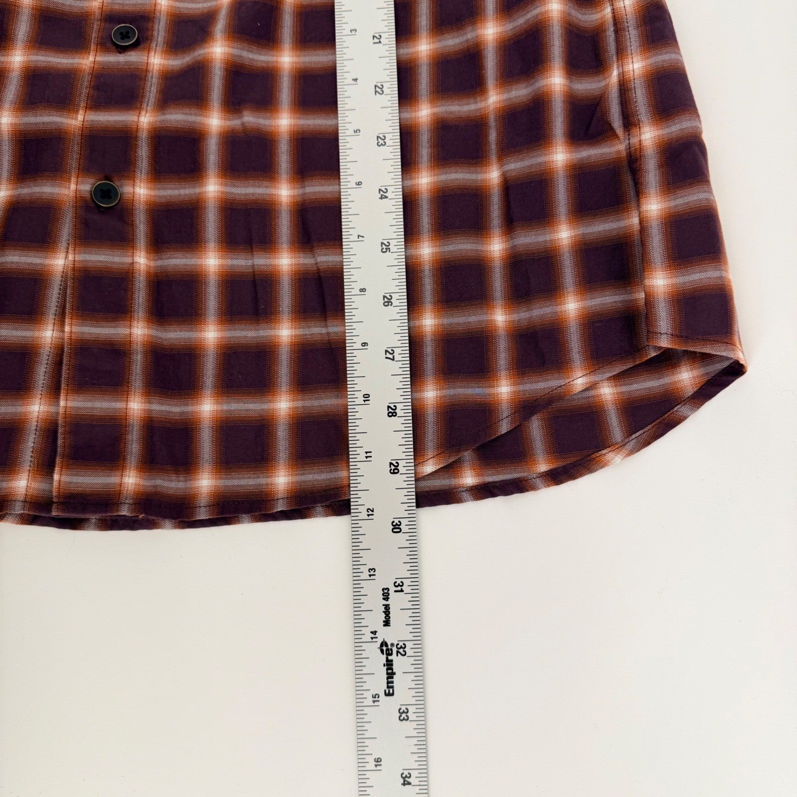 Rodd & Gunn Sports Fit Plaid Button Up Shirt Cotton Bordeaux Purple Small
