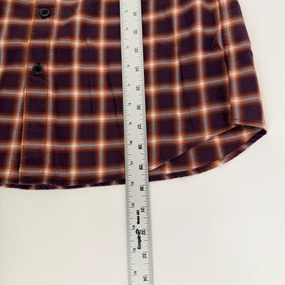 Rodd & Gunn Sports Fit Plaid Button Up Shirt Cotton Bordeaux Purple Small