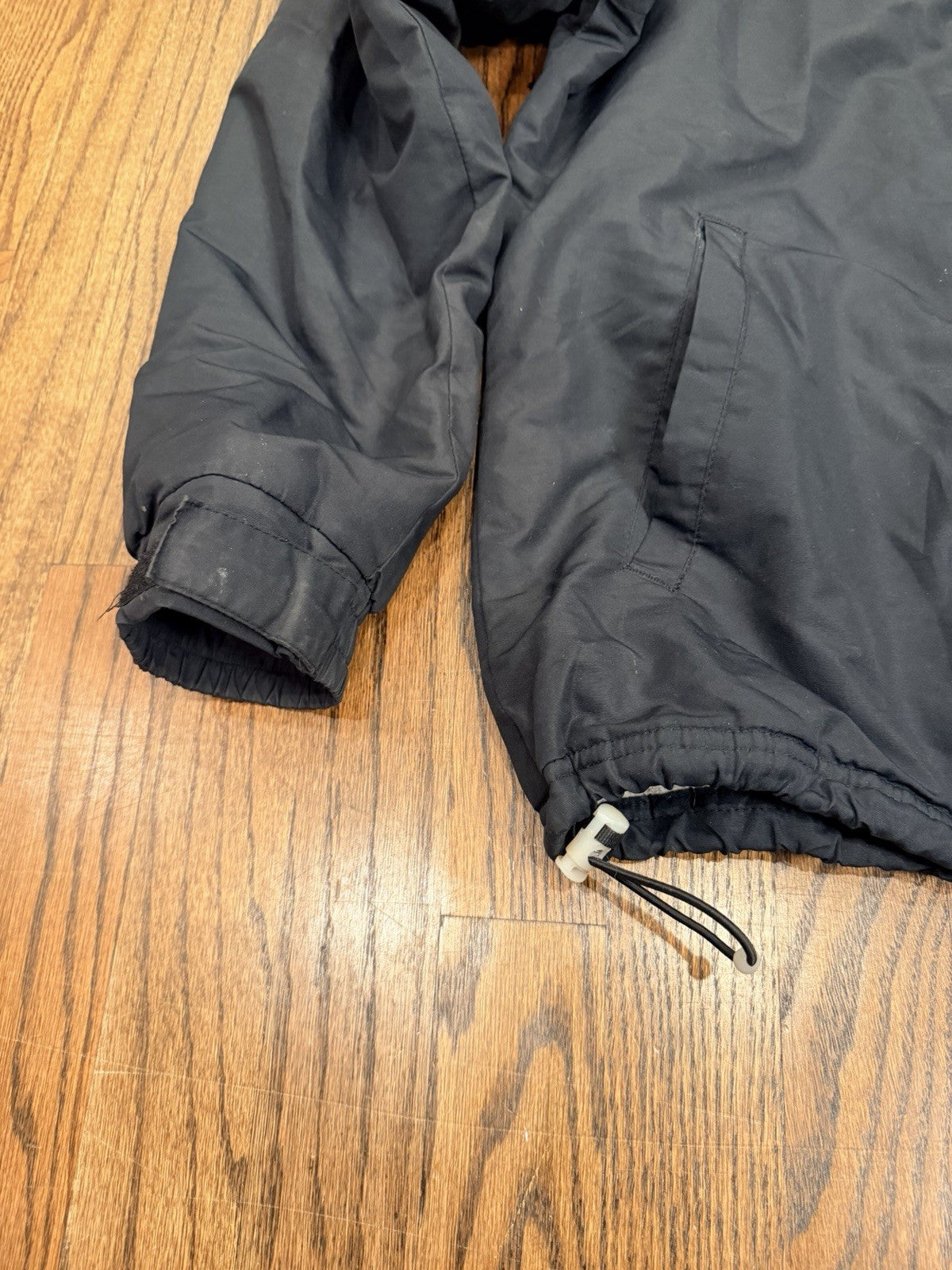 Cabelas Jacket Womens Small Black Nylon Full Zip Pockets Fleece Lined Outdoor