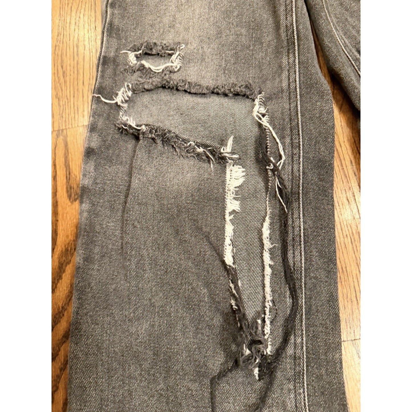 PacSun 90's Boyfriend Distressed High Rise Jeans 23 Washed Black Grey