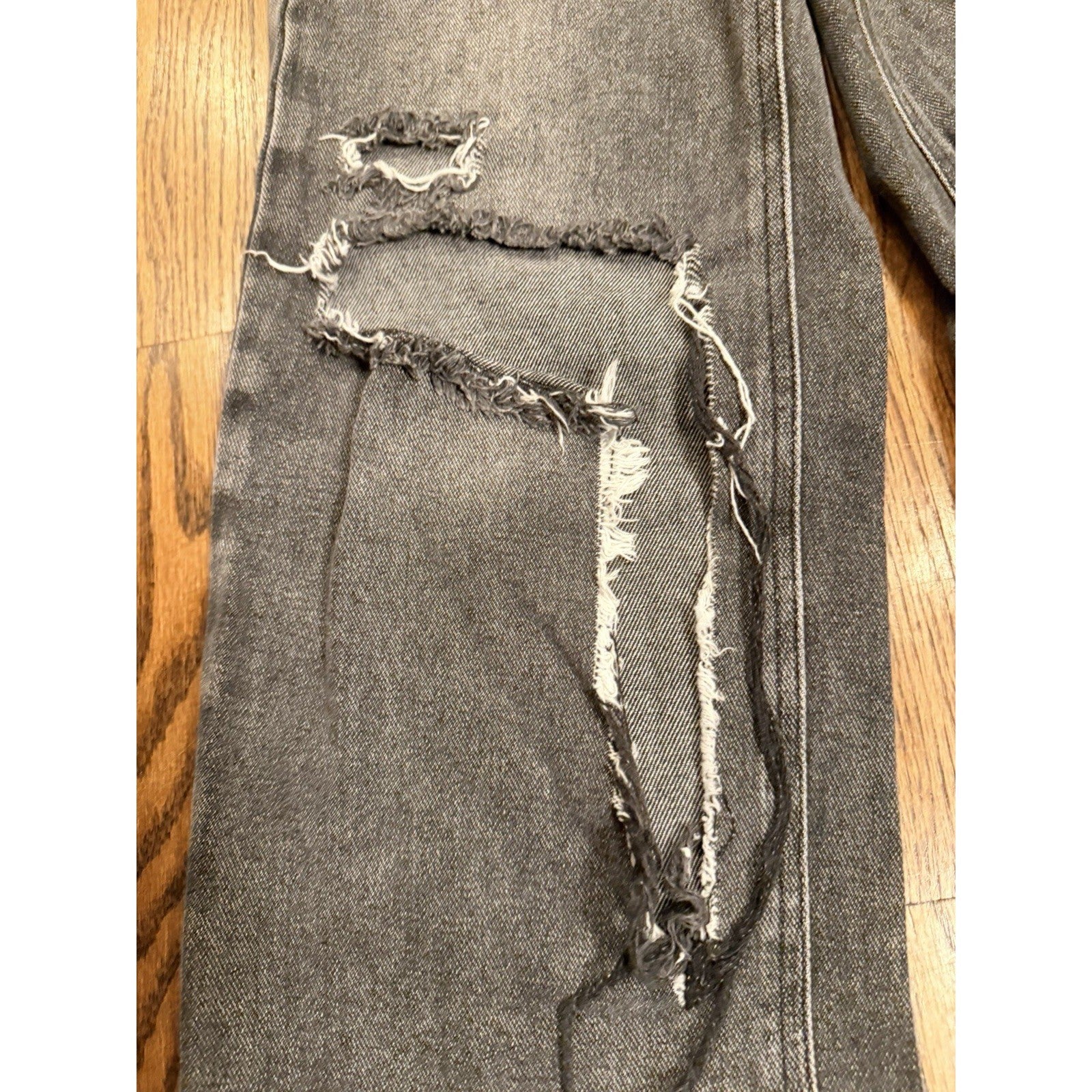 PacSun 90's Boyfriend Distressed High Rise Jeans 23 Washed Black Grey