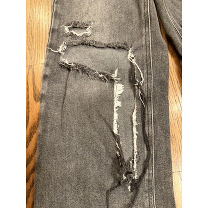 PacSun 90's Boyfriend Distressed High Rise Jeans 23 Washed Black Grey