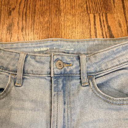 Old Navy High Rise WOW Wide Leg San Catarina Light Blue Denim Jeans Womens 6