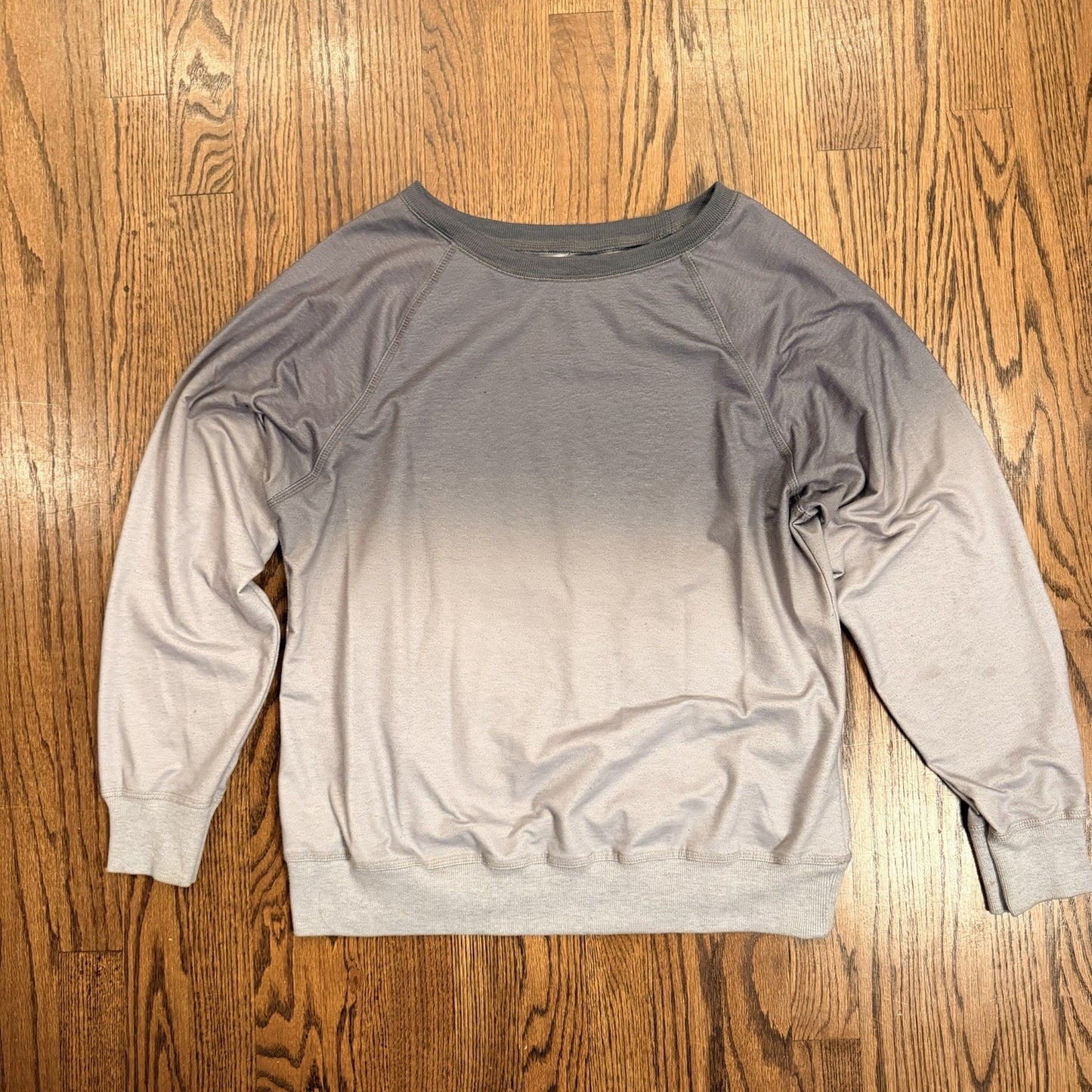 Pink by Victoria’s Secret Oversized Gradient Crewneck Sweatshirt Gray Size M