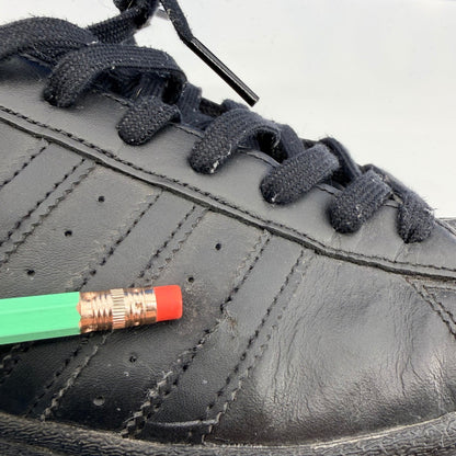 Adidas Superstar Triple Black Leather Shell Toe Sneakers Mens 9.5 Core Black