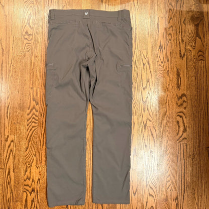 Wrangler Pants Men's 38x31 Green Flex Waist Cargo Hiking Straight 10NW788NB