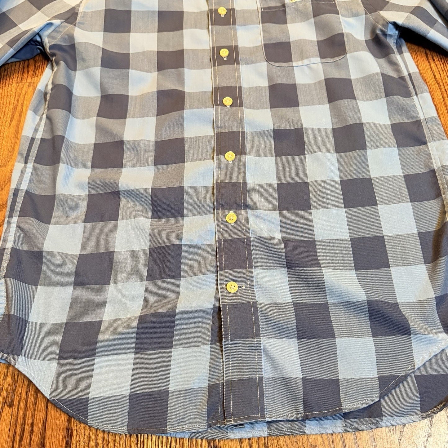 Vineyard Vines Performance Tucker Shirt Blue Buffalo Check Plaid Small 1W1954