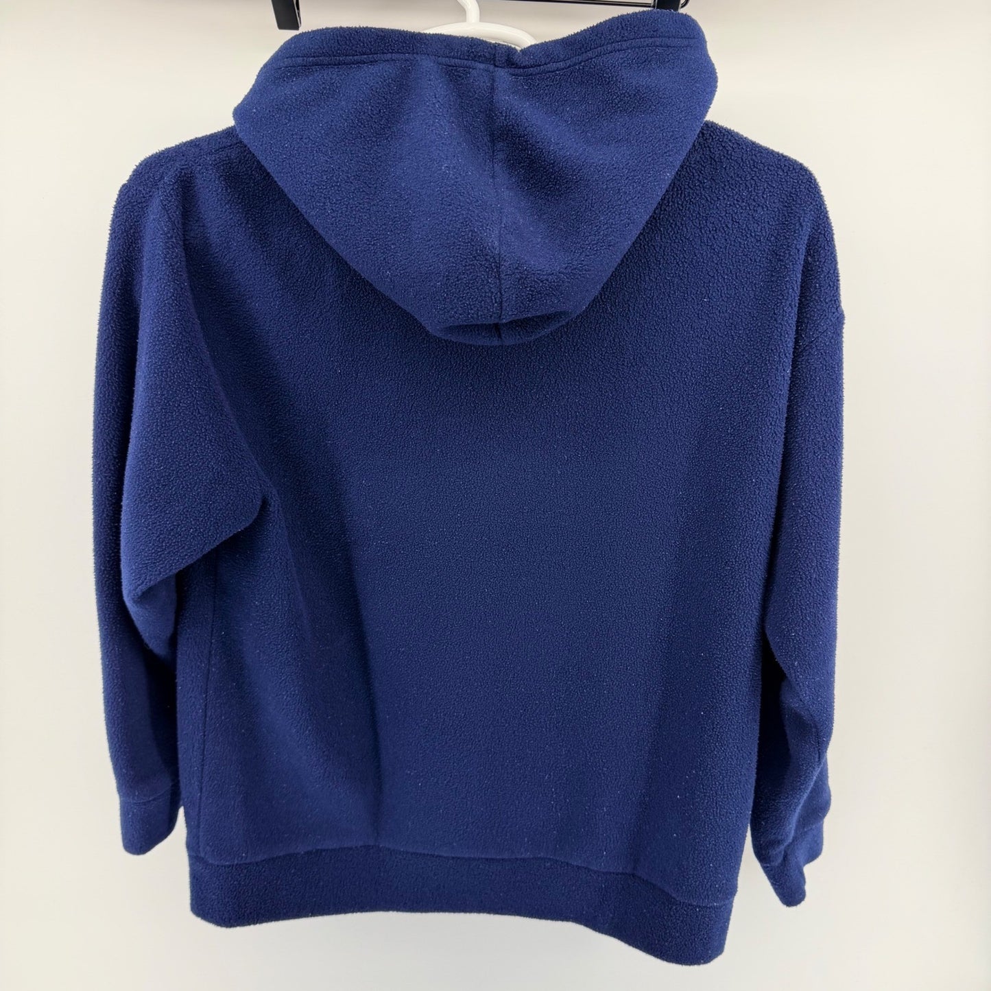 Disney Winnie the Pooh Fleece Zip Up Hoodie Embroidered Navy Blue M