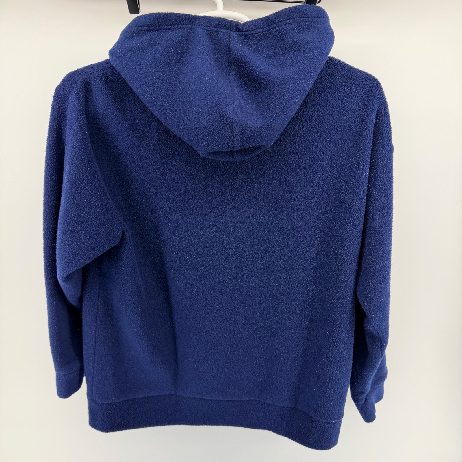 Disney Winnie the Pooh Fleece Zip Up Hoodie Embroidered Navy Blue M