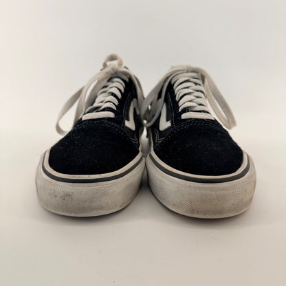 Vans Old Skool Classic Skate Shoes Low Top Black White Suede Canvas Mens 8.5