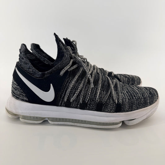 Nike Zoom KD 10 Oreo Basketball Shoes Flyknit Kevin Durant Black White Mens