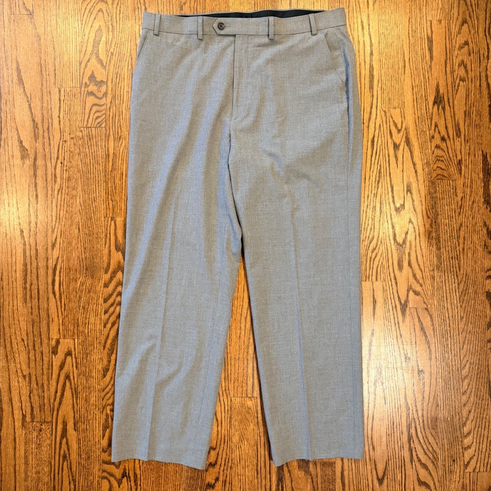 Lauren Ralph Lauren Dress Pants Mens 36x28 Hemmed Grey Flat Front Trousers