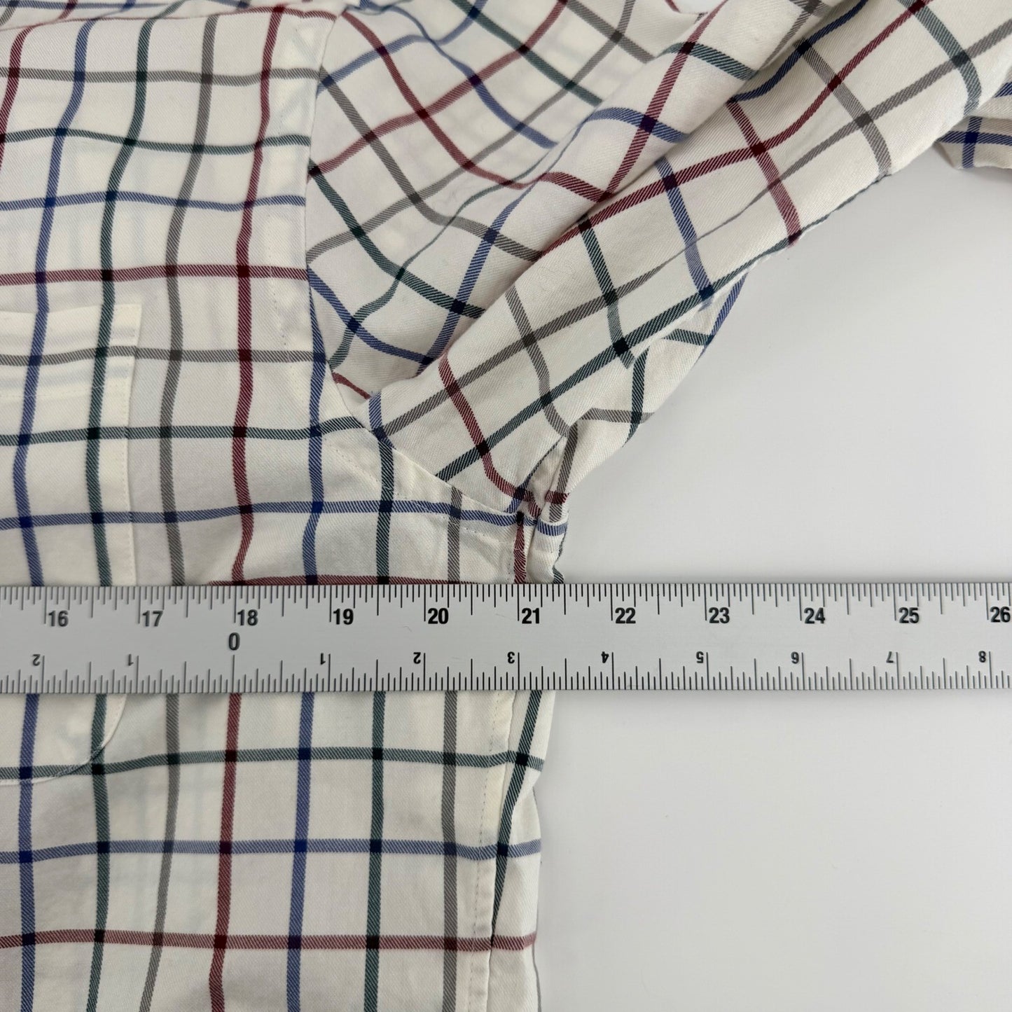 Vineyard Vines Murray Shirt Classic Fit Tattersall Plaid Button Down M White